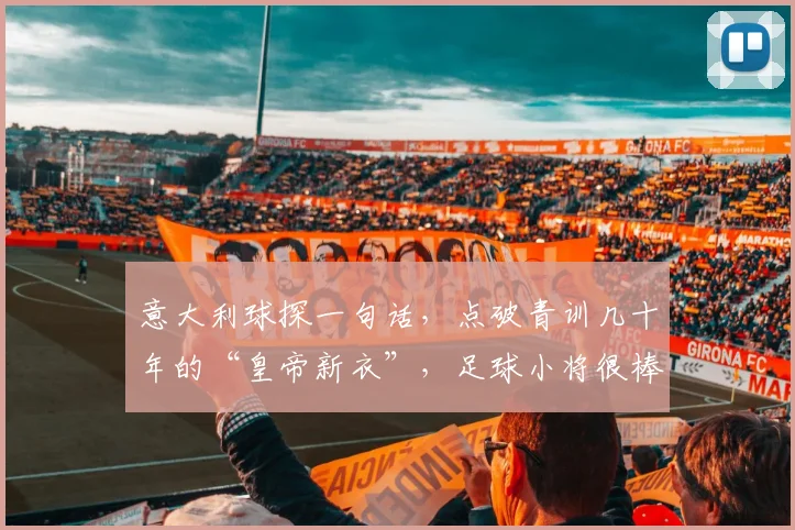 意大利球探一句话,点破青训几十年的“皇帝新衣”,足球小将很棒